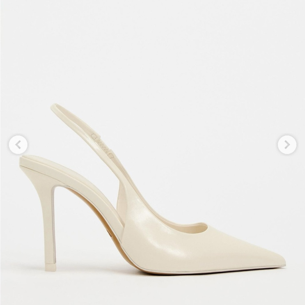 Zara Cream Slingback Heels